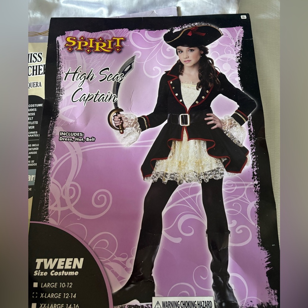 Spirit High Seas Captain Kids Costume - Black and Cream